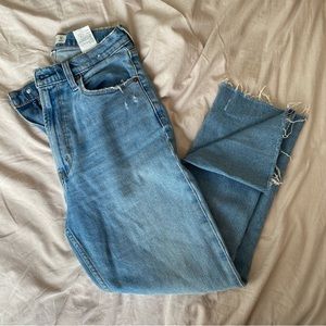 Abercrombie & Fitch The Ankle Straight Jeans Ultra High Rise